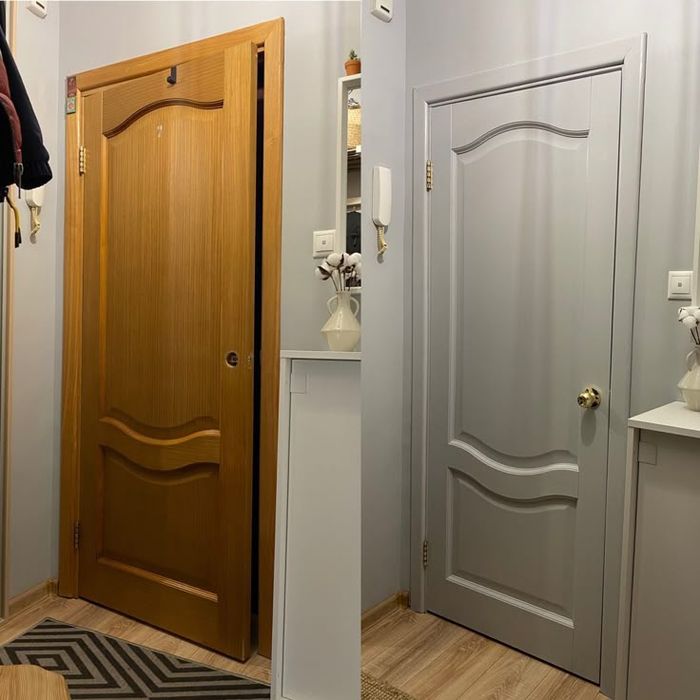 Покраска межкомнатных и входных дверей