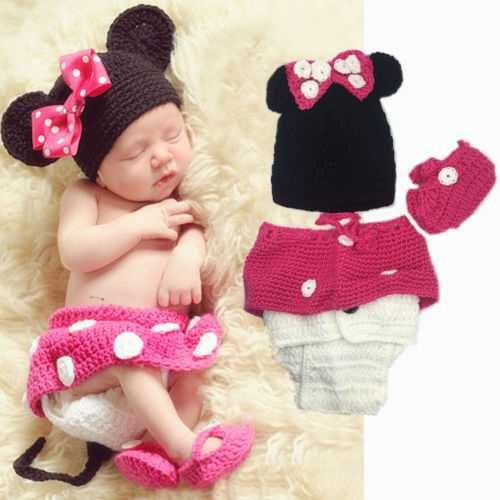 Costum bebelusi crosetat Mickey /Minnie mouse