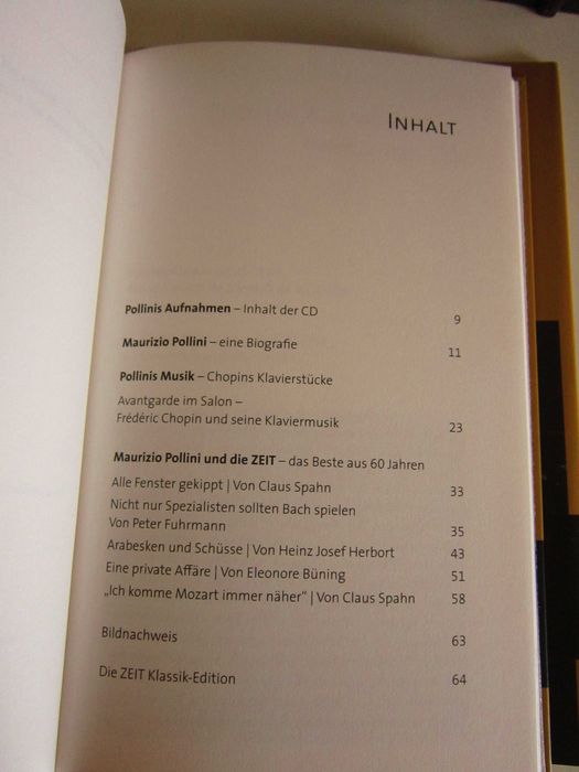 cd+carte Maurizio Pollini pian-Chopin Nocturne,Ballads,Polonaise etc