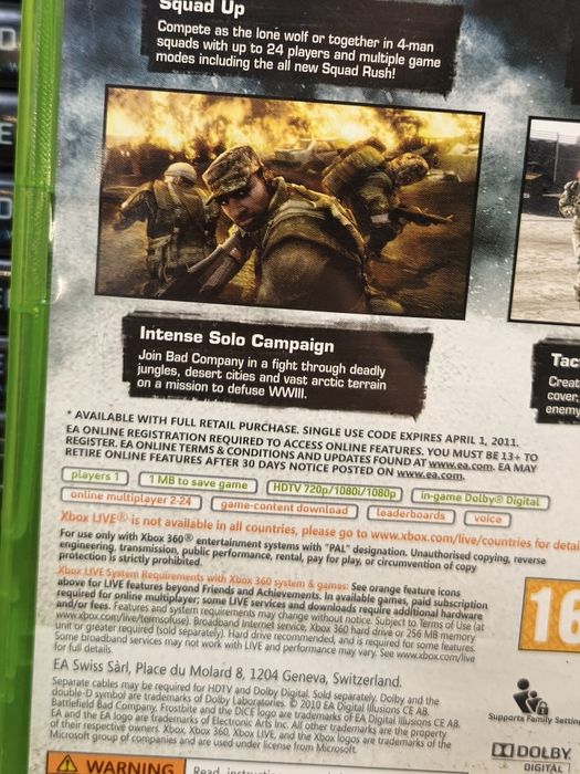 Joc/jocuri Battlefield Bad Company 2 Xbox360/Xbox One
