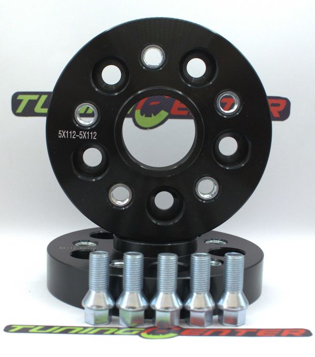 Flanse Distantiere Negre 5x112 22 - 25 - 30mm Mercedes BMW Audi Mini