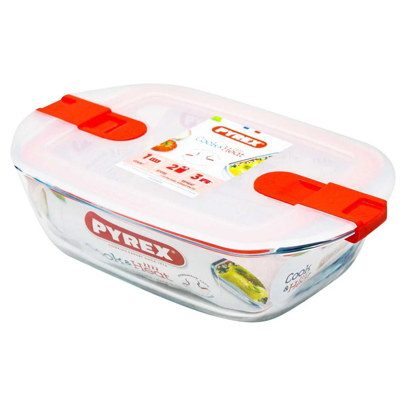 Стъклена кутия с капак Pyrex