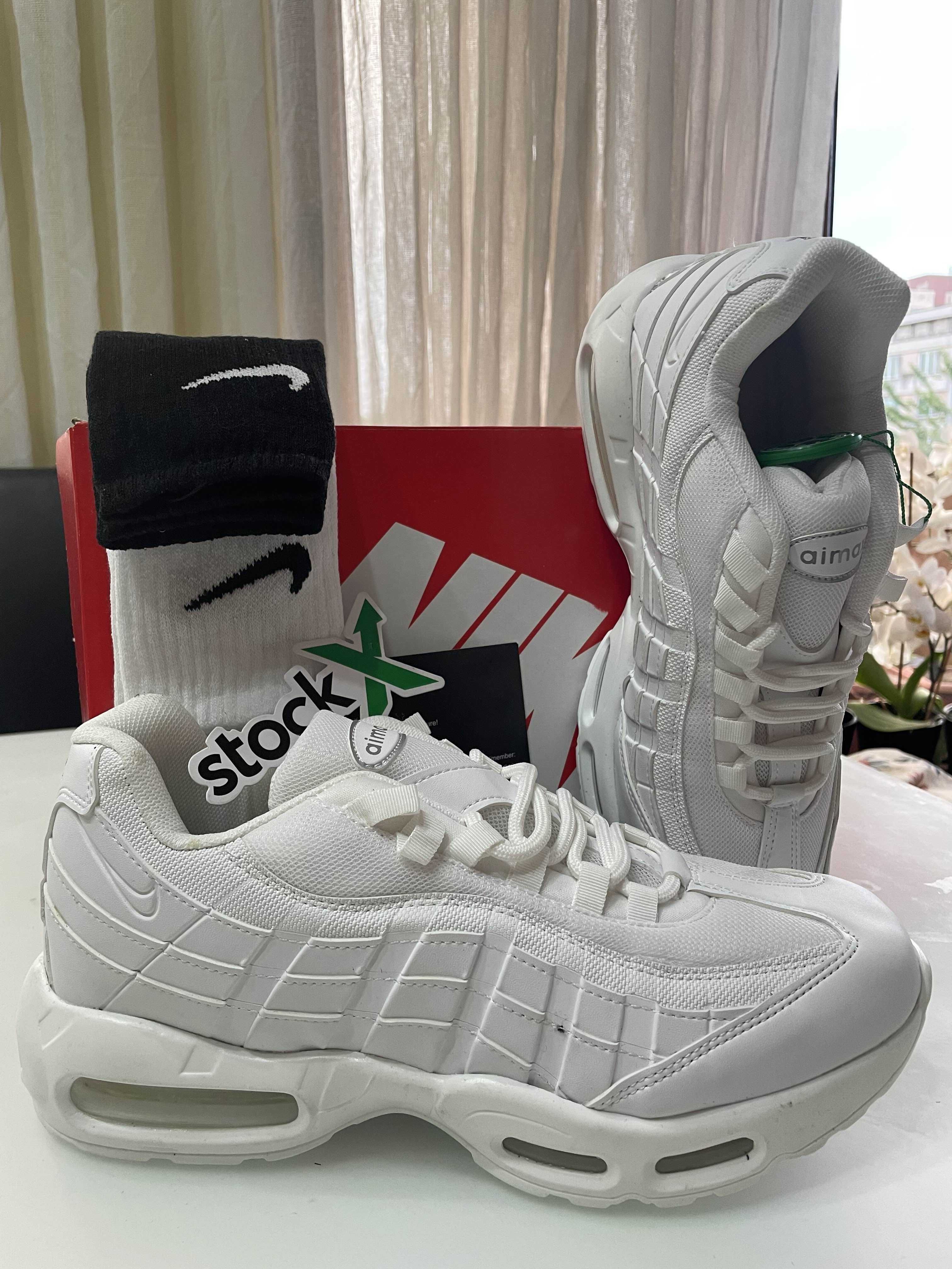 (НАЙ-ПРОДАВАН) Nike Air Max 95 Triple White (от/до 40-45 номер)