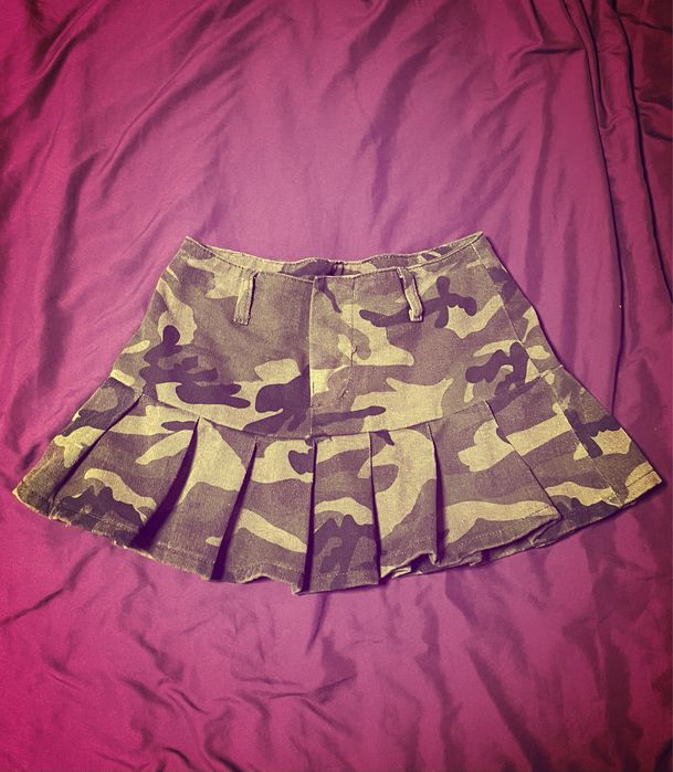 камуфляжная мини юбка