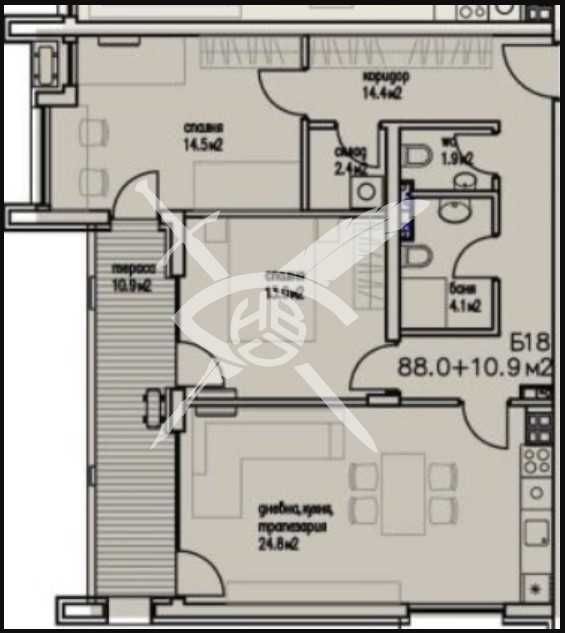 Тристаен апартамент в Сарафово 801-23649