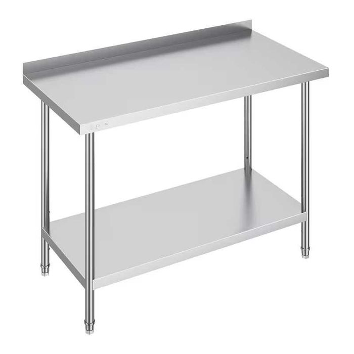 masa de inox 120x60cm de perete uz casnic sau comercial restaurant