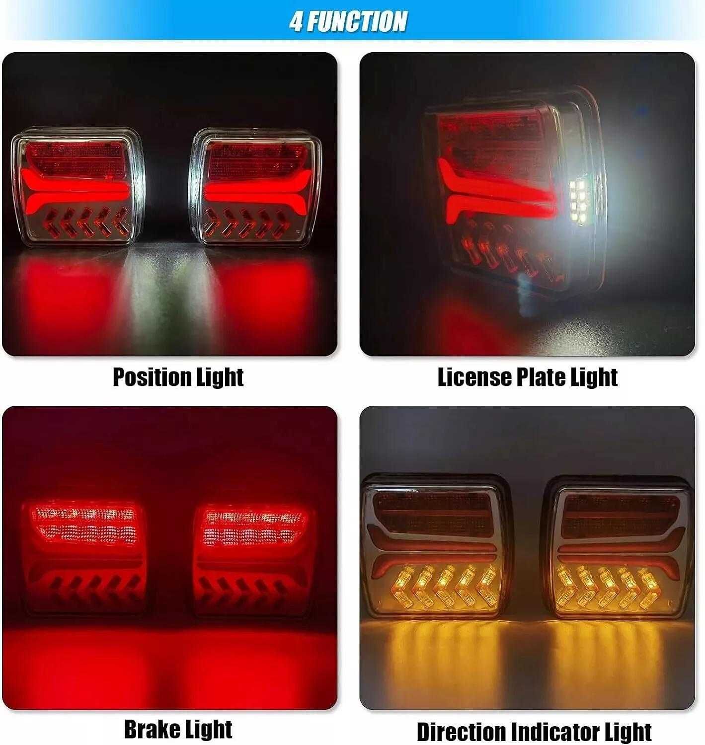 Безжични LED стопове,стоп светлина с магнит 12V-24V за ремареке/кемпер