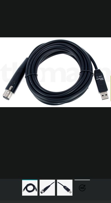 USB - Female XLR Cable 5m