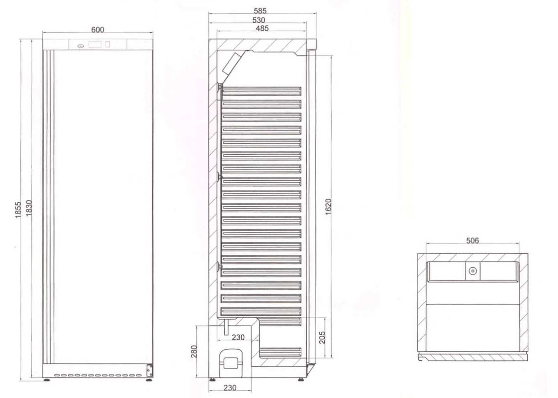 Dulap Congelare Inox, -10 -24 C , 374 Litri, 60x59x188cm/ NOU