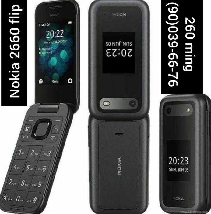 Nokia 2660, 2720, Knopkali liguwkali telefonla, Dostavka, Kafolat ,Gsm