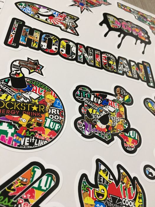 Стикери Sticker Бомб BOMB 13 бр. СУПЕР качествени PVC фолио стике