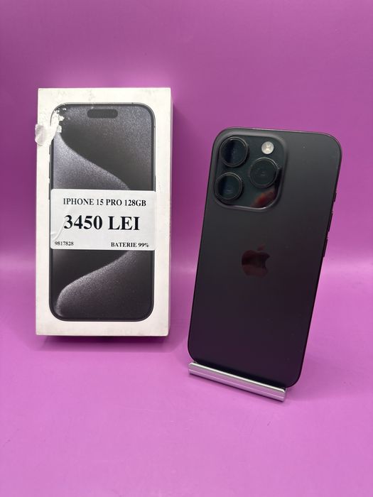 Iphone 15 Pro 128gb baterie 99%•Matei Amanet Crangasi•98178