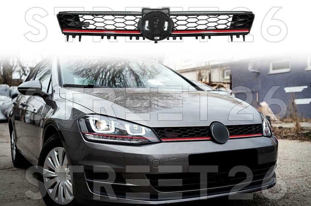 Grila Centrala VW Golf 7 VII (2012-2017) GTI Design Rosu