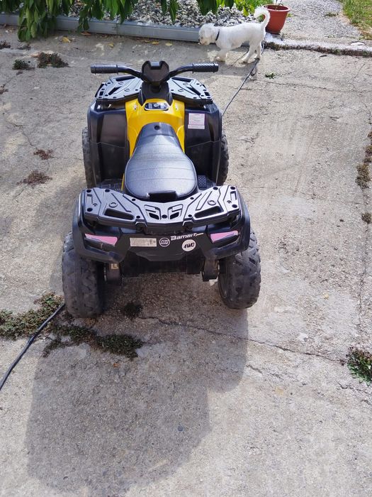 Vând ATV electric cu acumulator pt.copii Mani,roti EVA,scaun piele,24v
