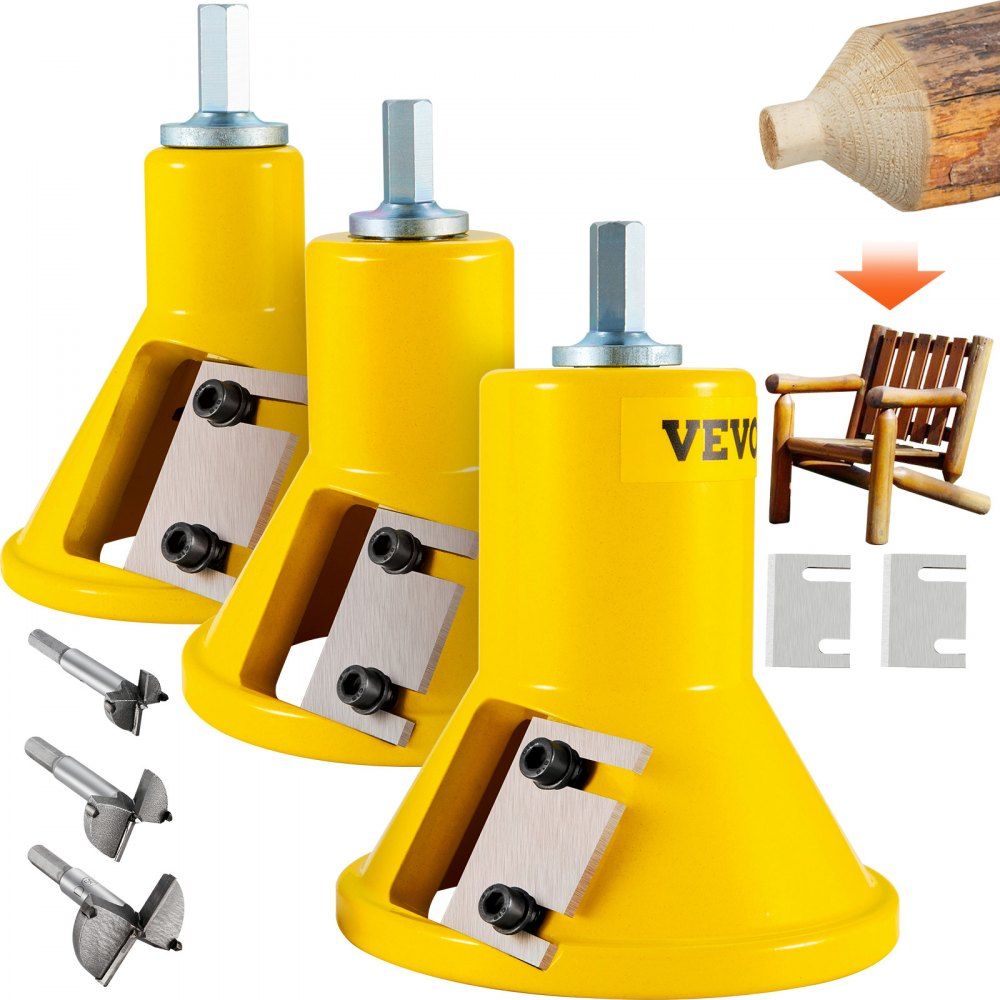 Set Taietoare Tenon, Aluminiu & Oțel, 25.4/38/50.8mm