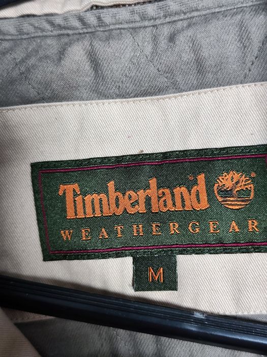 Geaca Timberland Weathergear marimea M - bej cu guler maro, originala