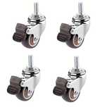 Set 4 picioare cu rotile cu blocare, filet diametru m6x15mm