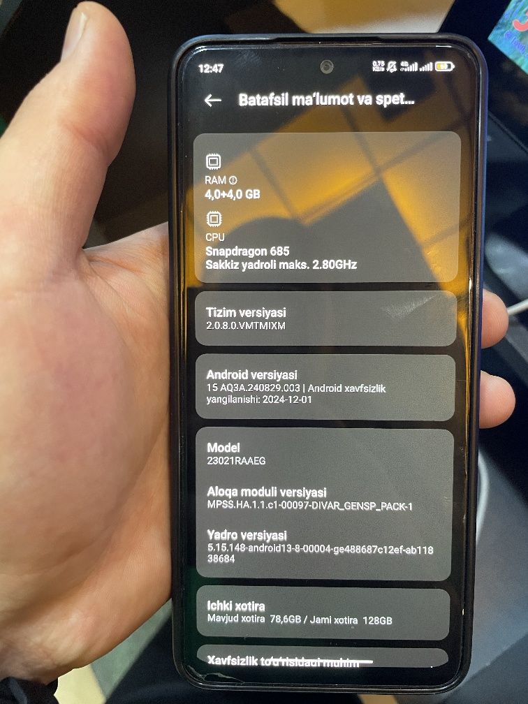 Redmi note 12  IDEAL HOLATDA