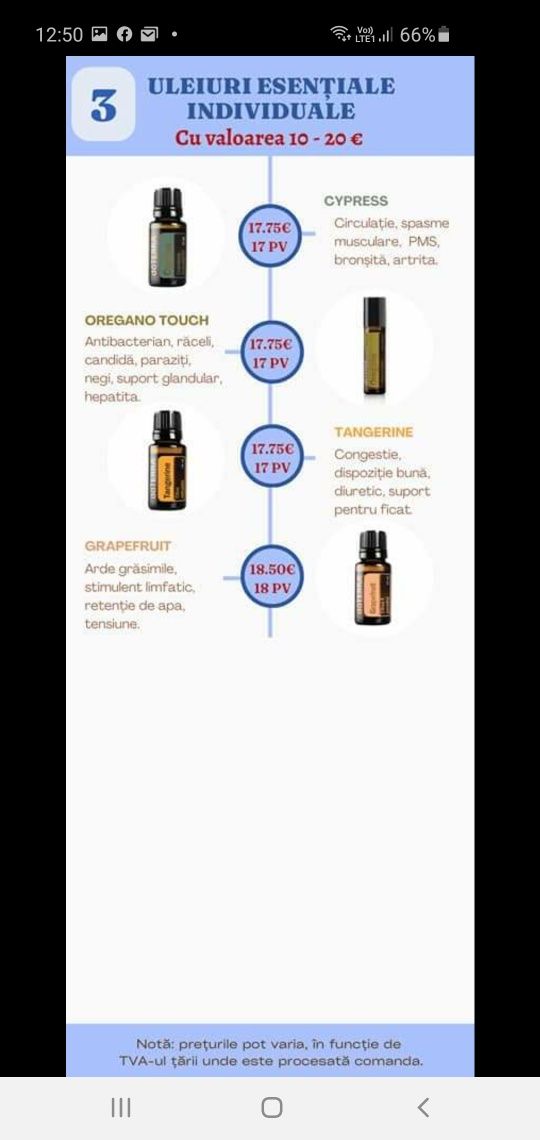 Uleiuri esentiale Doterra, suplimente - la pret de membru (originale)