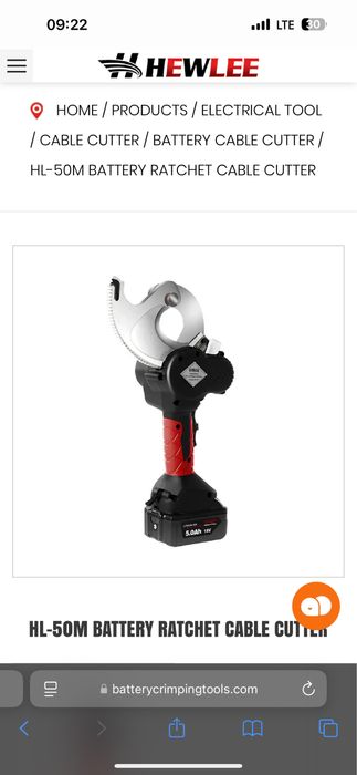 Vand foarfeca ghilotina pt cabluri compatibil cu makita