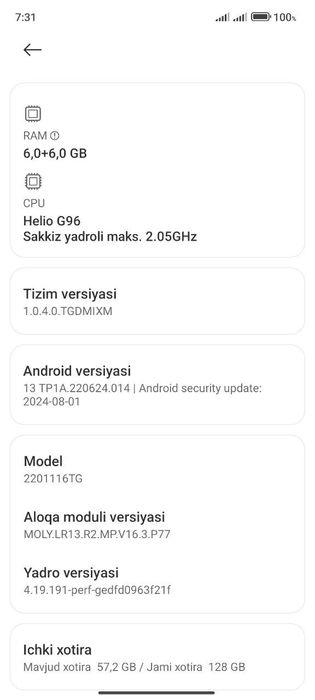 Redmi not 11 pro xolati idyal
