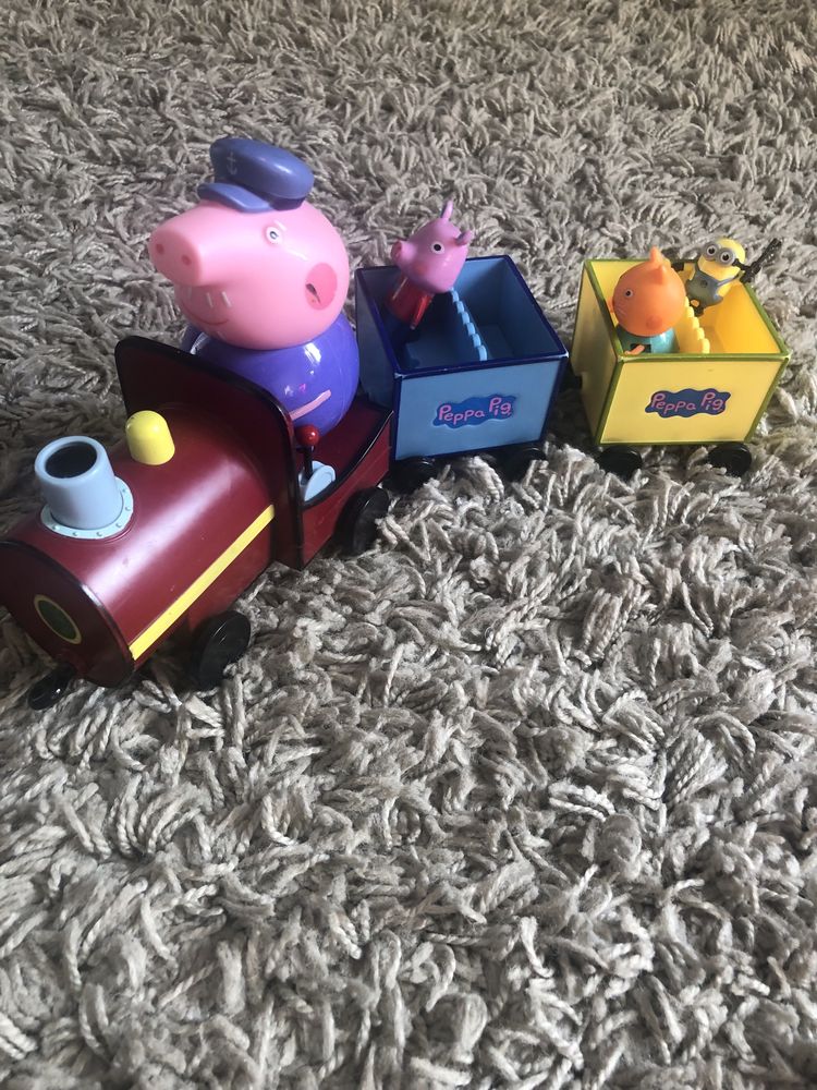 Peppa Pig Trenuletul lui Grandpa Pig+2 figurine+cutie Peppa Pig