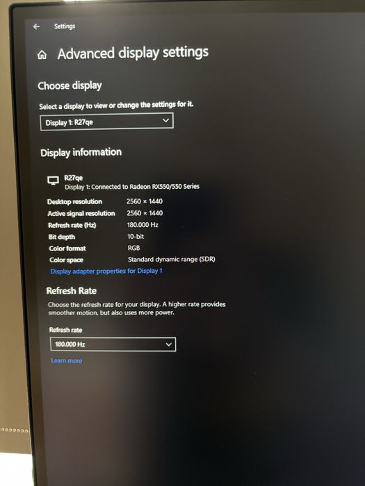 Monitor Gaming Lenovo 27” 1440p 180hz