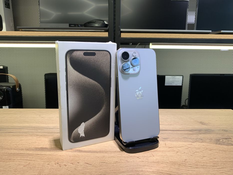 iPhone 15 Pro Max, 256 GB, Natural Titanium, АКБ100%, 10914/А10