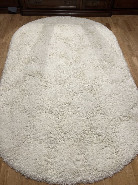 Vand  Covor oval alb