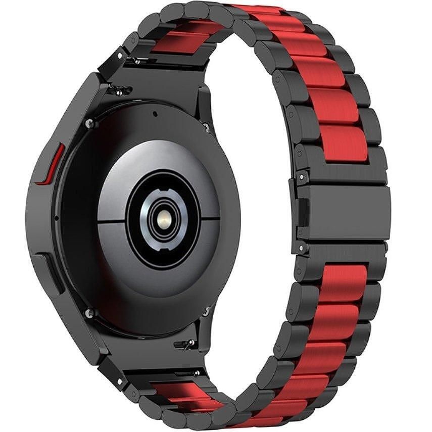Каишка stainless steel за samsung galaxy watch 4 / 5 / 5 pro black-red