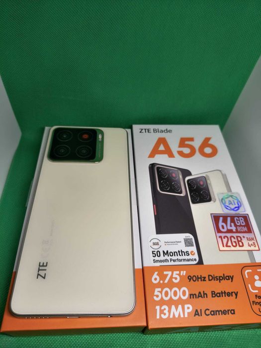Telefon ZTE Blade A56, Dual SIM, 6.75 inch, 64GB, 4G, Gold, Nou