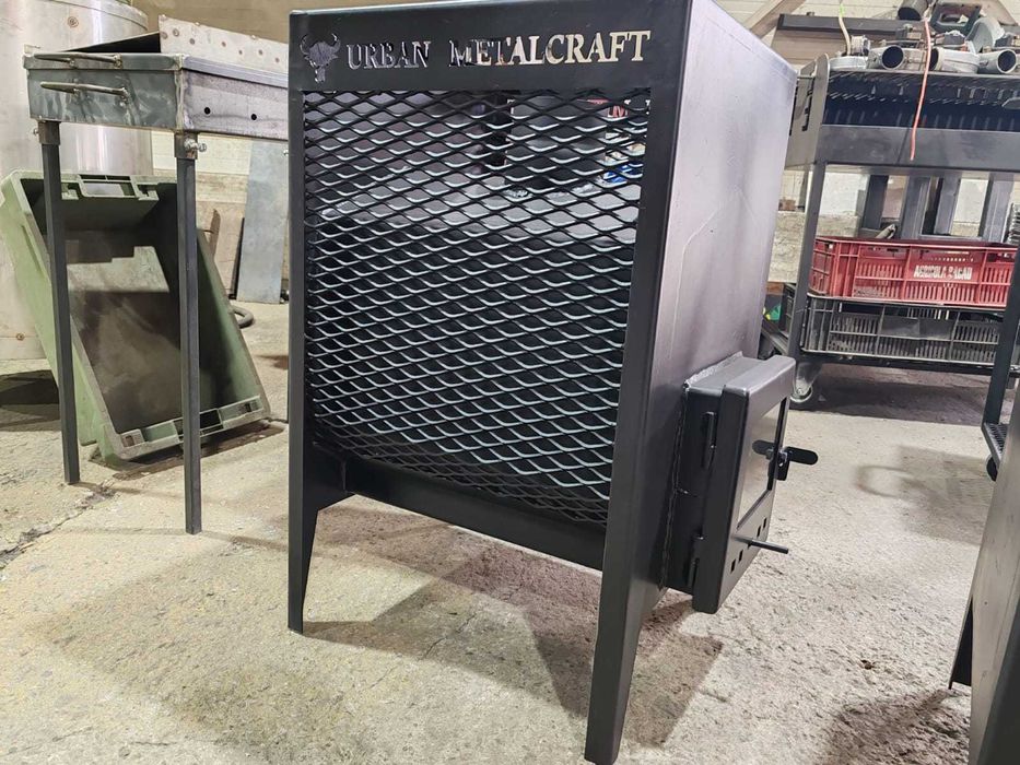 Soba metalica pentru sauna sau spatii mici,cu geam termorezistent