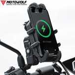 Suport Telefon Moto/atv antivibratii cu incarcare wireless si port Usb