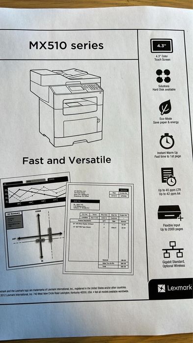 Lexmark MX511de – лазерен мултифункционален принтер