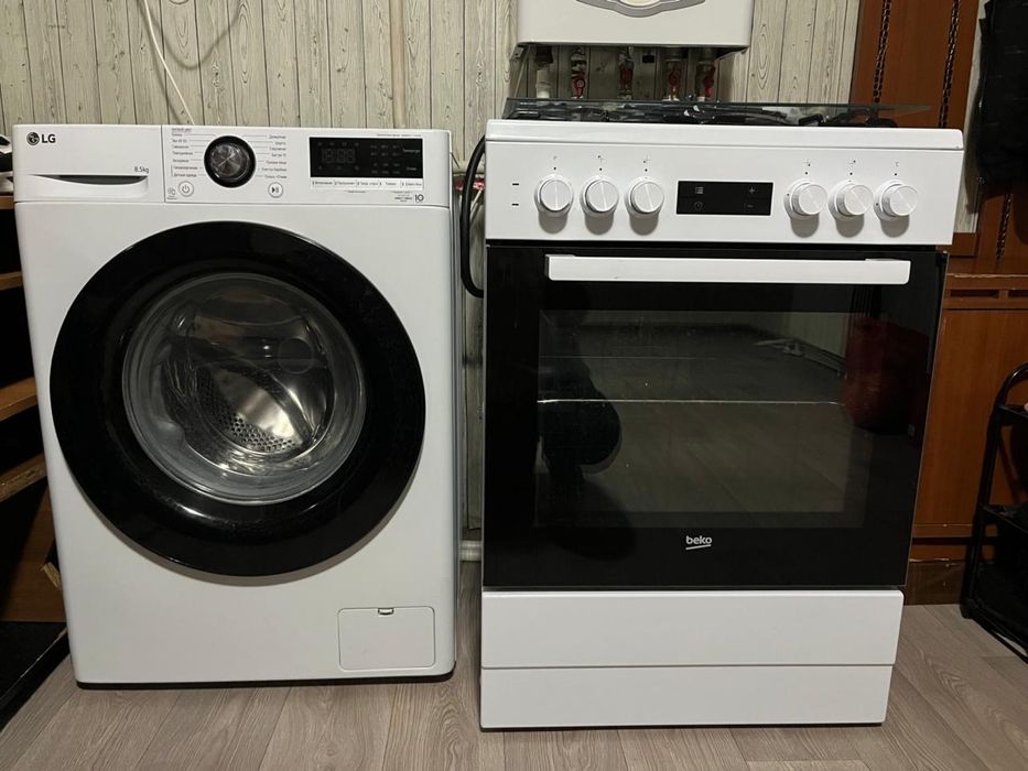 Продам газовую плиту beko и стиральную машину  LG
