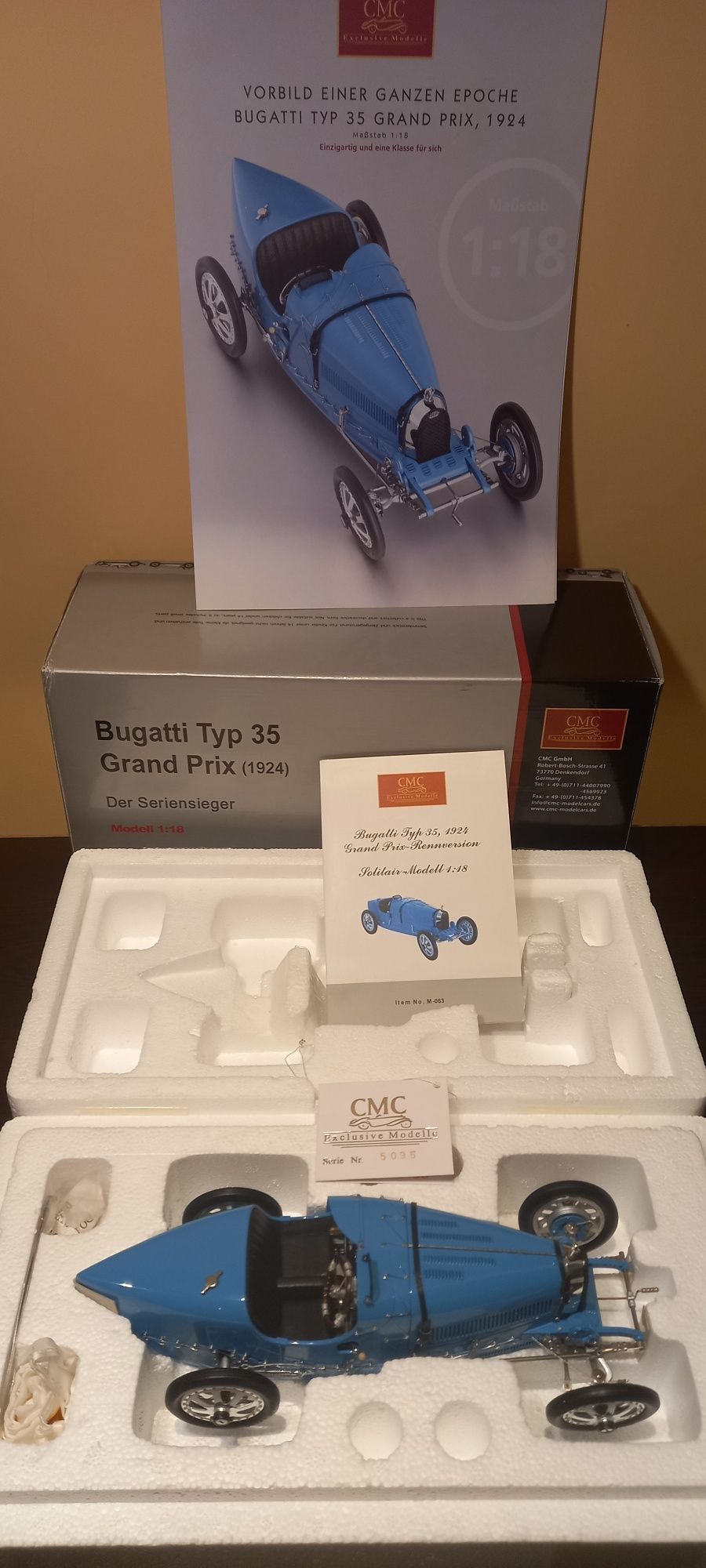 Bugatti Typ 35 Grand Prix Der Seriensieger 1924 CMC 1:18