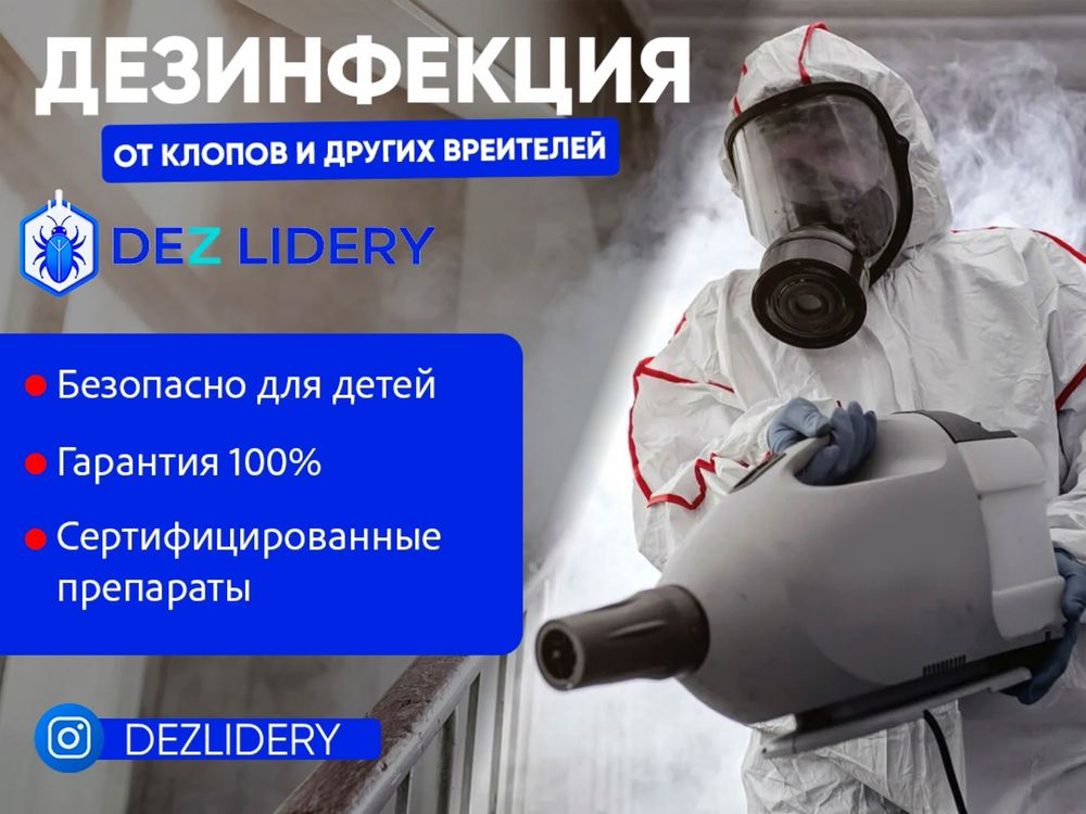 Дезинфекция в городе Шымкент клопов Тараканов жук короед мышей