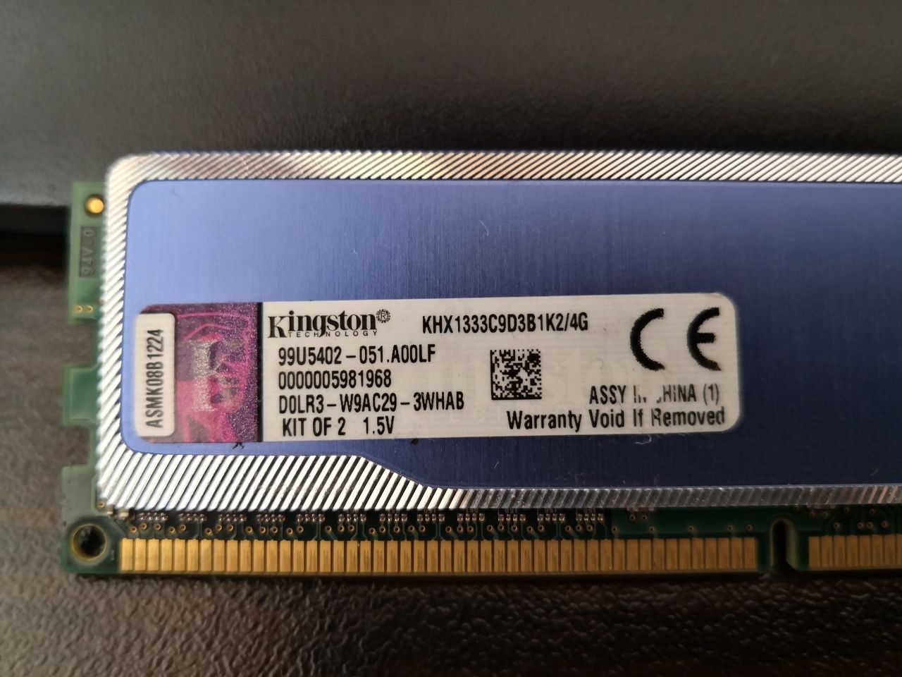 Продавам 2 x 2GB DDR3