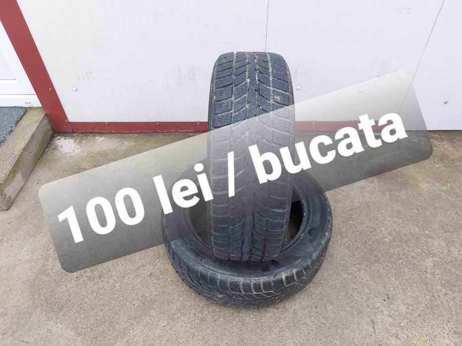 100 lei bucata! Doua anvelope M+S/IARNA 195 55 16 Hankook