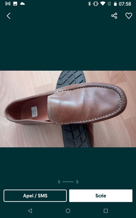 Mocasini piele Naturala Anglia.Pat Calvin Noi!