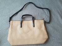 Geanta Zara Basic crem 30x45 cm