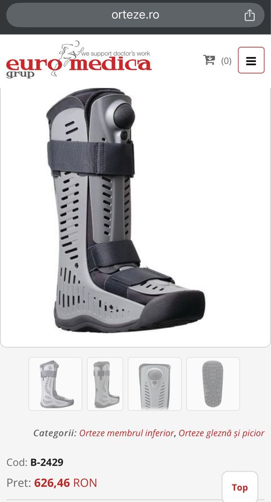 Orteza glezna copii XS (33-35,5) Rebound Air Walker