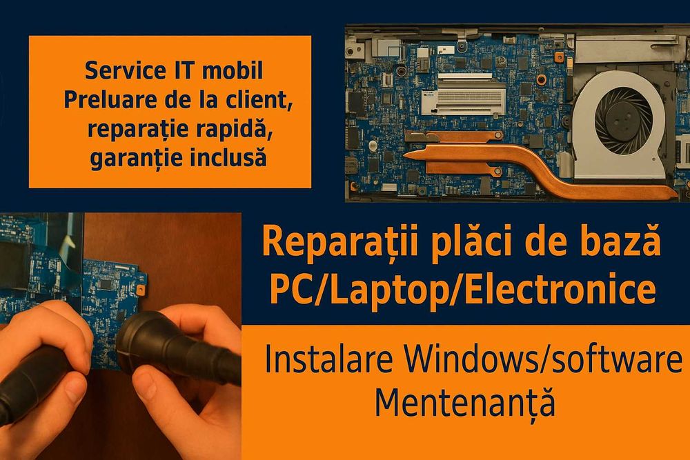 Reparații laptop & PC doar cu preluare de la domiciliu