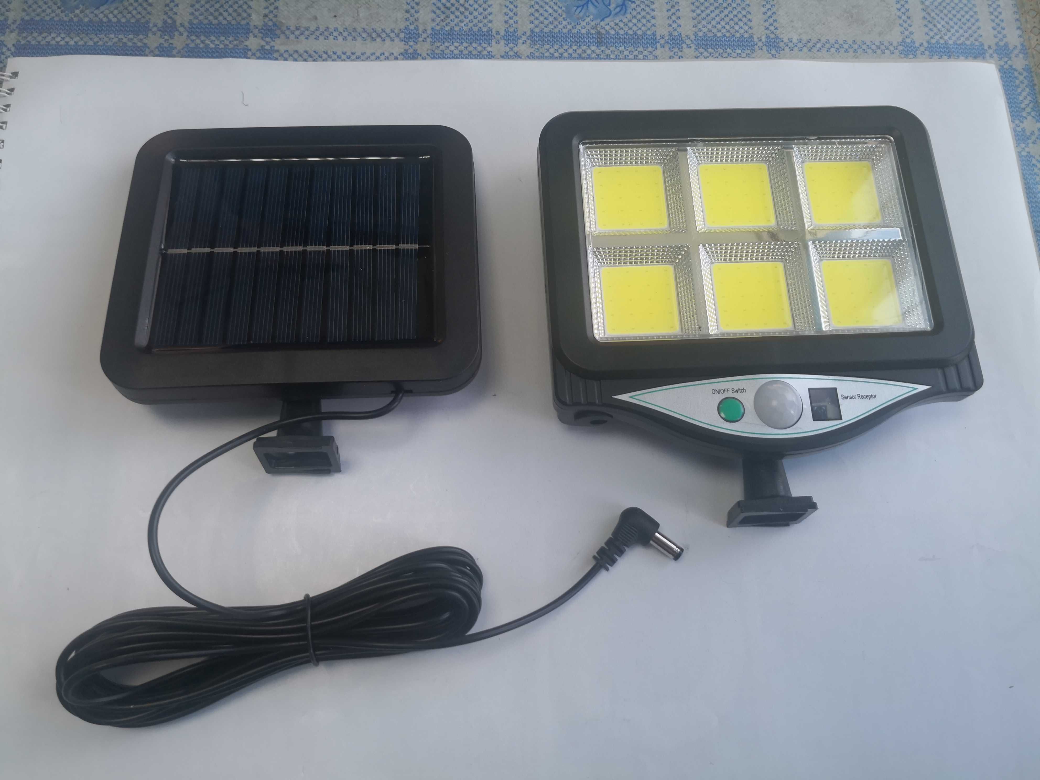 Lampa solara cu 6 led cob cu brate reglabile si telecomanda