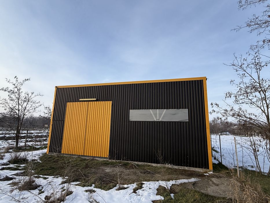 Vând / inchiriez / schimb, hala tablă 100 mp & teren 300 mp