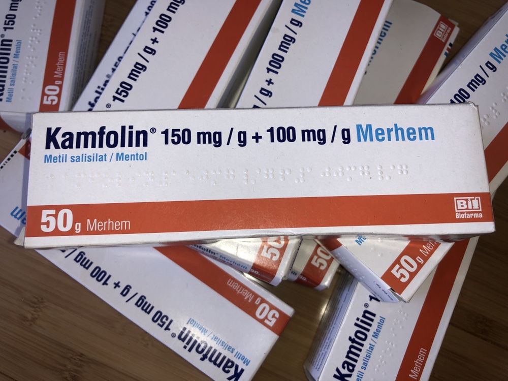 Kamfolin Merhem cremă antiinflamatoare pentru dureri musculare, osoase