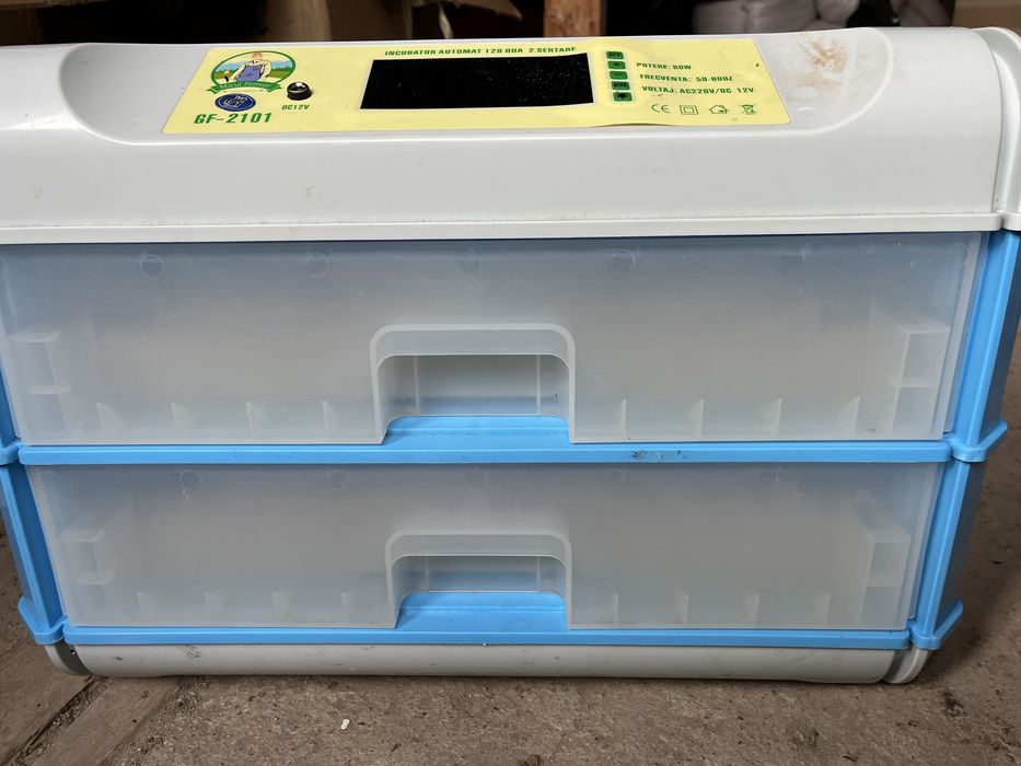 incubator 128 de oua 2 sertare