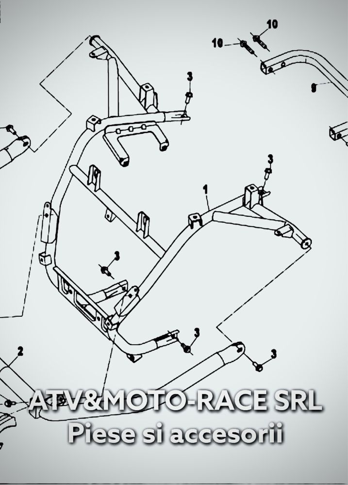 Cadru carene atv Cf moto Linhai Can am Polaris. Tgb