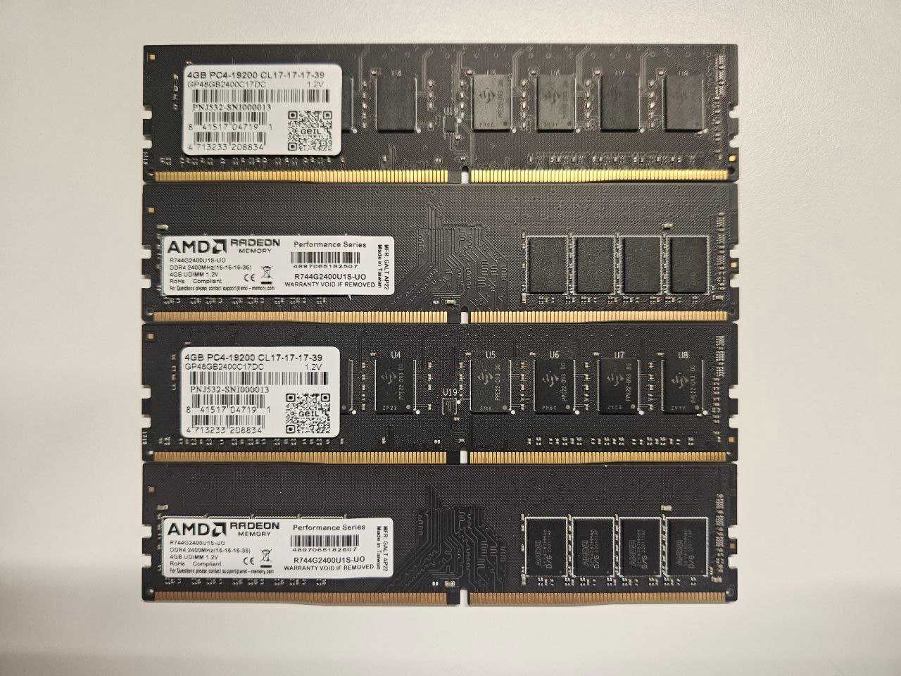 Оперативная память, ОЗУ AMD, GEIL 4х4gb 16gb 2400MHz