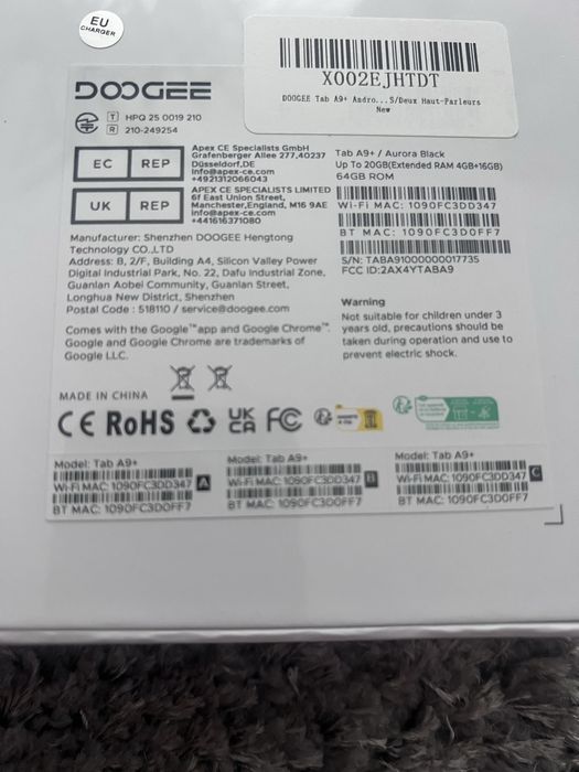 Tableta doogee 11 inch 64 gb noua sigilata